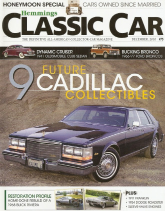 HEMMINGS CLASSIC CAR 2010 DEC - COLLECTIBLE CADDYS, DODGE DR, DURANT MOTORS 